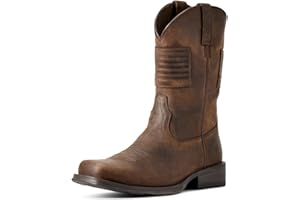 ARIAT Men's Rambler Patriot Western Boot, Distressed Brown