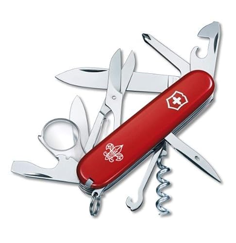 Victorinox Swiss Army Explorer Boy Scout Pocket Knife, Red, 91mm
