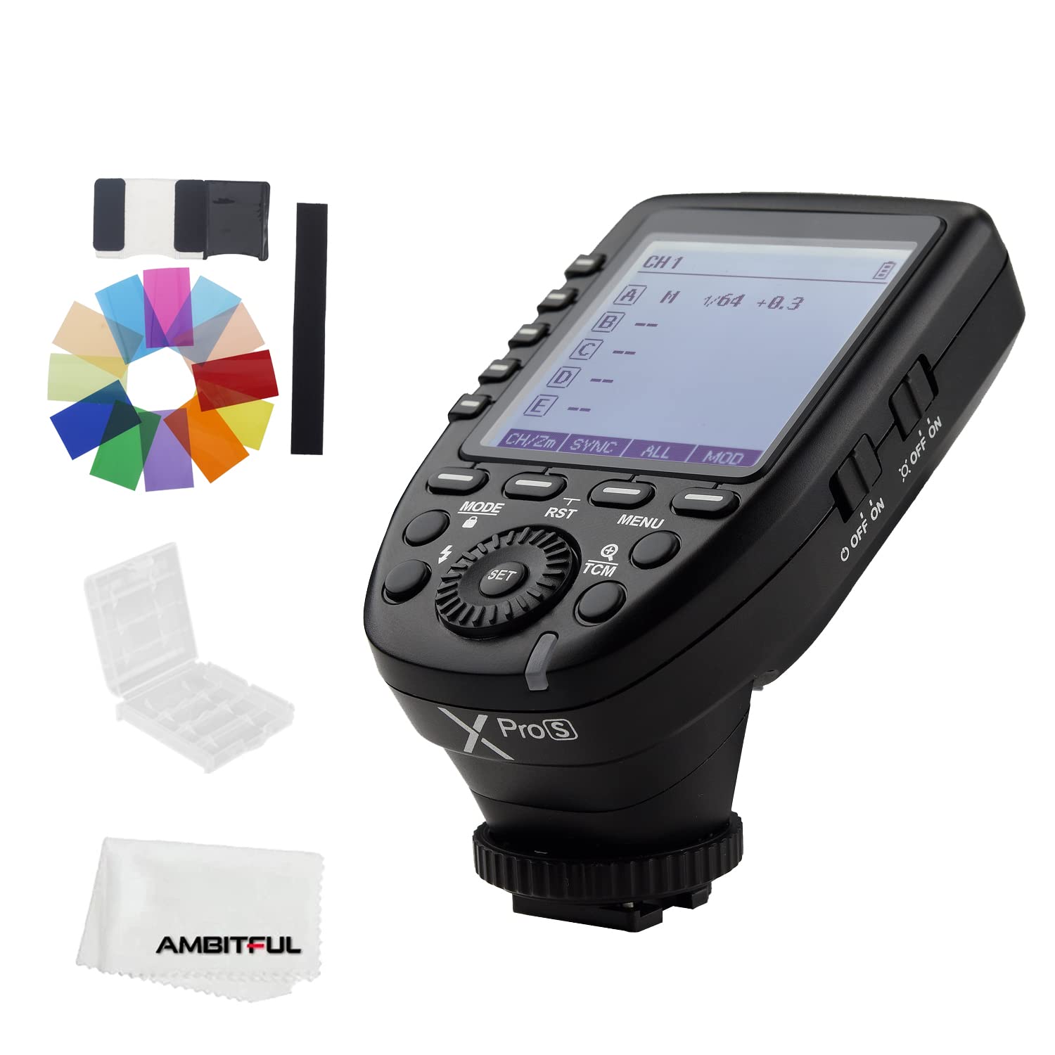 Godox Xpro-S TTL 2.4G Wireless High Speed Sync 1/8000s X System HSS Flash Trigger-Manual Function Large Dot Matrix LCD 5 Dedicated Group Buttons, 11 Customizable Functions for Sony Cameras