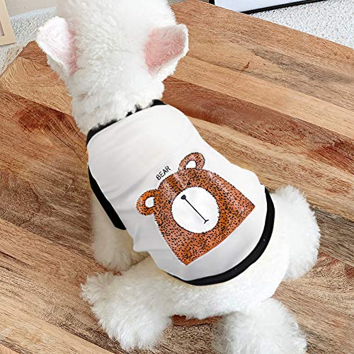 4 Pack Dog Shirts with Animal Patterns Dog Clothes, Cute, Quick Dry Soft Stretchy Fit for Small Dogs Cats (Small)