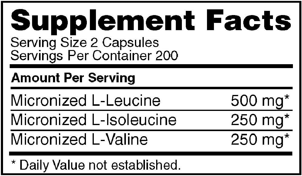 Optimum Nutrition Instantized BCAA Capsules, Keto Friendly Branched Chain Essential Amino Acids, 1000mg, 400 Count: Health & Personal Care