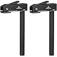 DDWT 2 Pack MFT Style Hold Down Clamp Long Bench Dog Clamp 3/4 Inch Dog Hole Clamp Woodworking Benchtop Quick Clamps Aluminum Alloy (19mm) - Lengthened Version