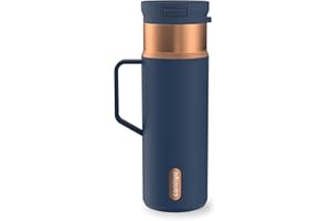 Contigo SnapSeal 20 oz Water Bottle w/Side Handle | Vacuum-Insulated Stainless Steel for Hot & Cold Drinks | Spill-Proof Lid 