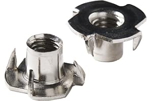 GLOCALME Escape Climbing 100 Pack Stainless Steel Four Pronged T-Nut | Durable Steel Hardware for Rock Climbing Holds | Easy Install