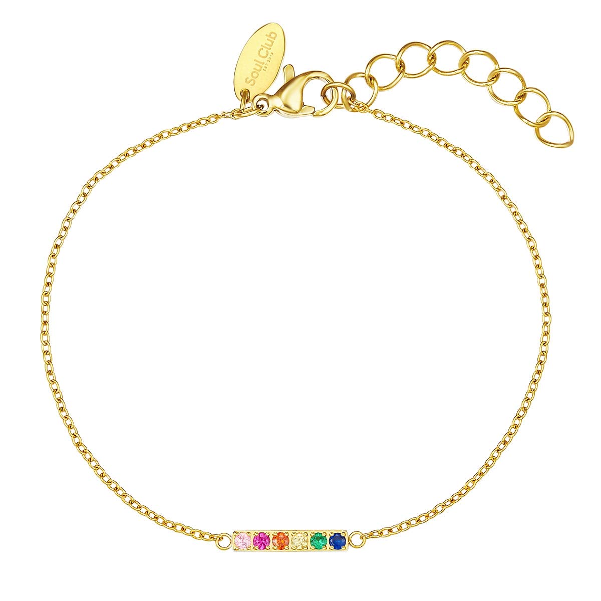 Soul Club Female Stainless Steel Zirconia Anchor Bracelet