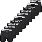 CONKEND Mens Boxer Briefs Cotton Underwear Short Leg Comfy Breathable Sport Short Leg Boxer Briefs 10PCS