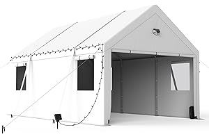 Benass Carports 10x20 Heavy Duty, Carport Canopy, Portable Car Port Garage, Car Shelter All Weather, White