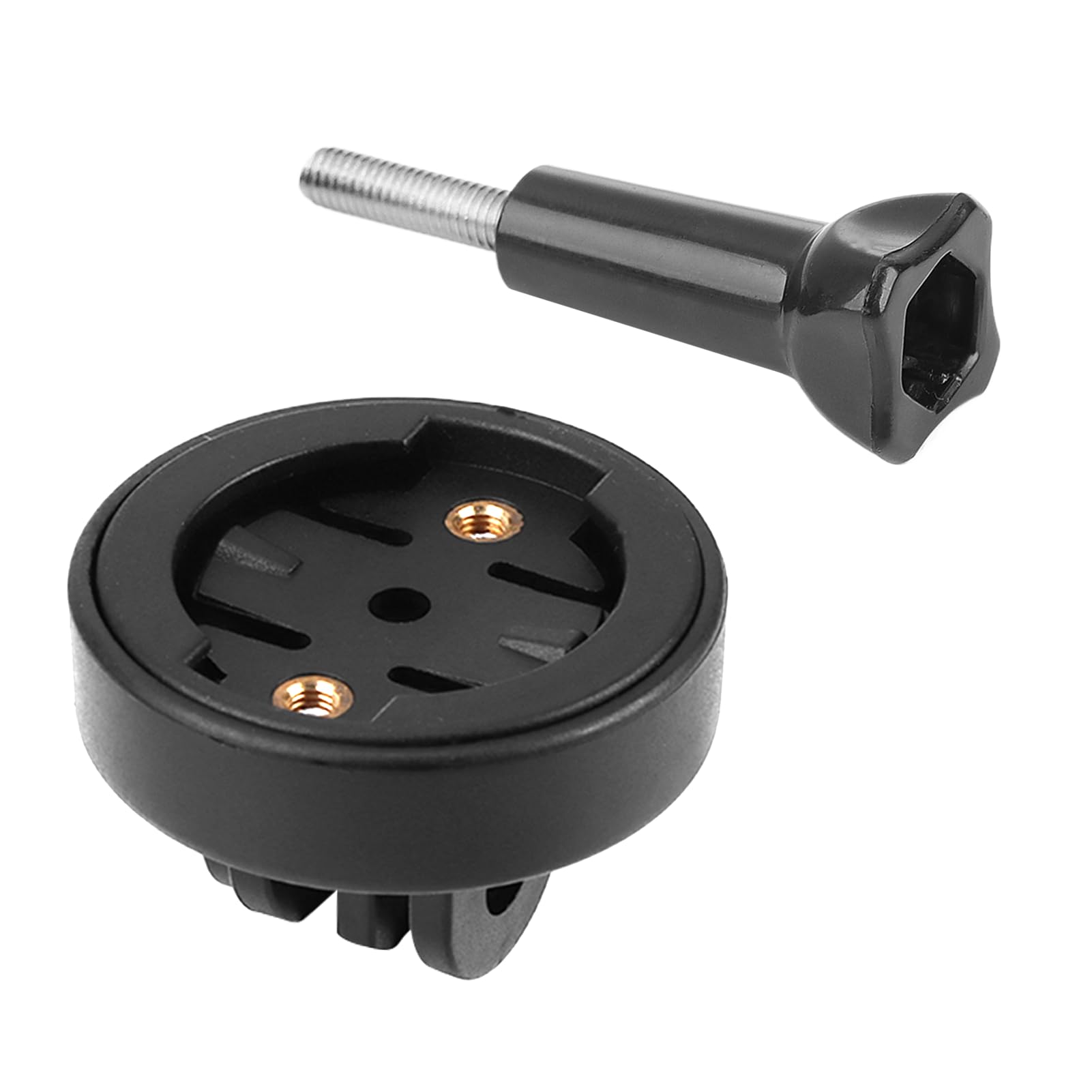 Bike Mount Compatible Adapter Stem Top Cap Computer Mount with Garmin Edge Bikes Cycle GPS Varia UT800 Smart Headlight Mounting Front Light Lock Bracket Bicycle Designed for GoPro(Black)