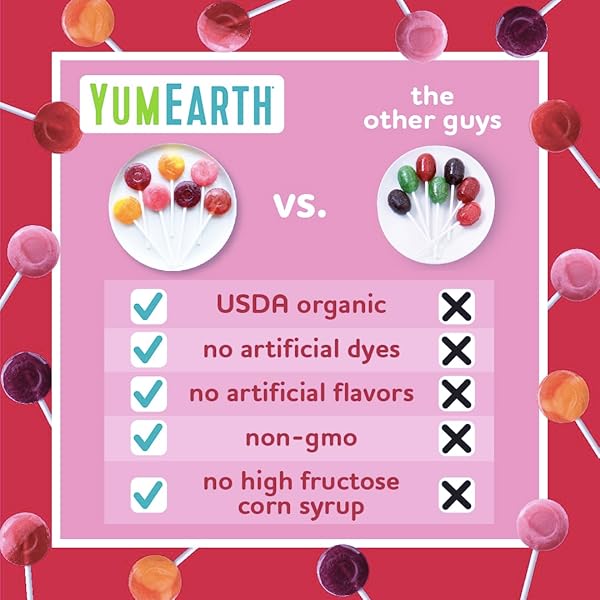 YUMEARTH ORGANIC POPS VARIETY PACK, 60 FRUIT FLAVORED FAVORITES LOLLIPOPS, ALLERGY FRIENDLY, GLUTEN FREE, NON-GMO, VEGAN, NO ARTIFICIAL DYES