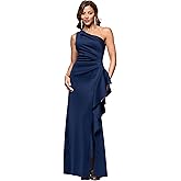 Xscape womens Off the Shoulder Sweetheart Neckline Long Lace Dress (Standard & Petite) Special Occasion Dress