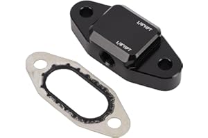 Keenso LS Engine Oil Cooler Bypass Cover, Aluminum Alloy Replacement for Gen III IV 4.8L 5.3L 5.7L 6.0L 6.2L, with 2 X 1/8 NP