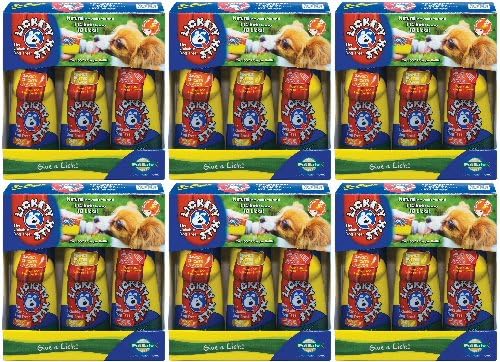 PetSafe Lickety Stik Chicken, Peanut Butter &amp; Bacon Variety 18pk (6 x 3pk)