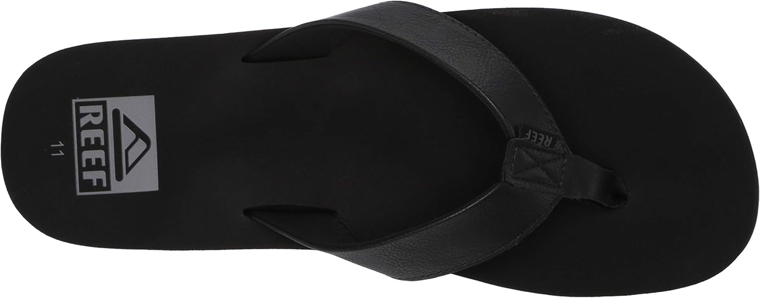 Reef Men's Sandal Twinpin | Comfortable Men's Flip Flop With Vegan Leather Upper: Shoes