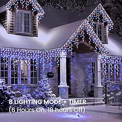 Christmas Icicle Lights, 29.5ft 360 LED Icicle