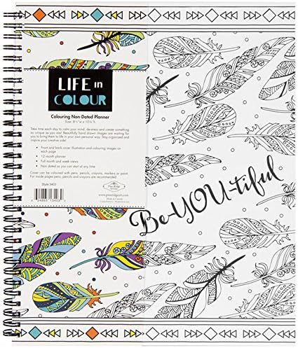 Pineridge Art - Life in Colour - Coloring Non-Dated Planner - Style 3403 - Blue