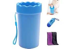 SESAWILLIAM Dog Paw Cleaner,Washer,Pets Foot wash Cup-Pet Foot Cleaner for Small Medium Large Breed Dogs/Cats Pet Clean Paws Miracle Tool(with 1 Towel& 1Brush) Blue (Cup-2) (Cup-2)