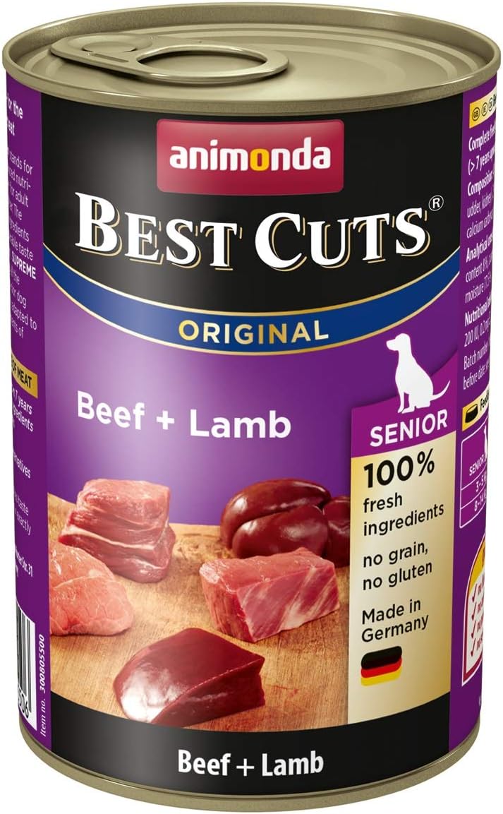 Animonda Senior Dog Best Cuts Tin Complete Wet Beef & Lamb 6x400gm
