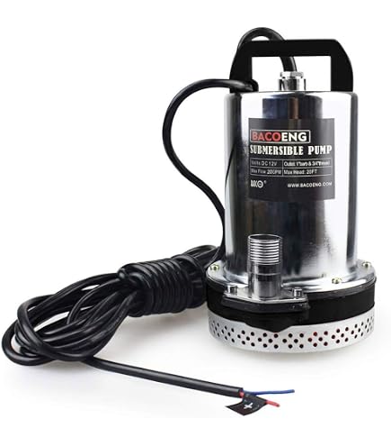 260W 24V DC Submersible Water Pump – 1" Stainless Steel Sump Pump With 33ft Head, 15GPM Flow – Solar Ready For Ponds, Pools, & Basements