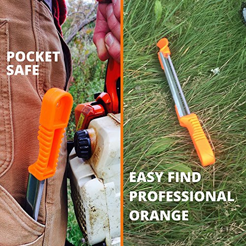 Cataumet Tree Felling Wedge, 2 Pack Set, Size 5.5” IN, Spiked ABS Plastic, Logging Supplies With One Bonus Chainsaw Sharpener File Guide, Size 7/32”