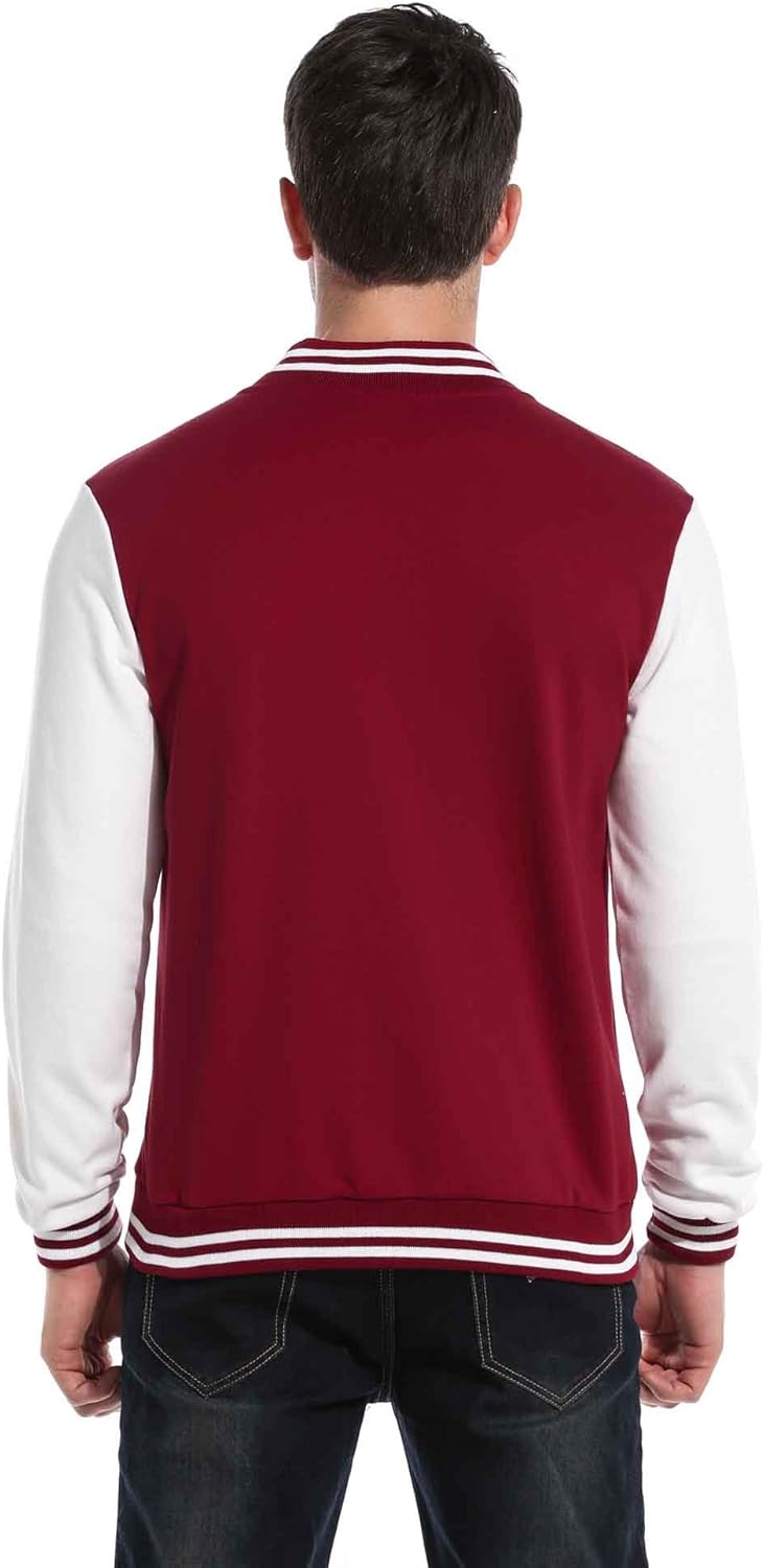 COOFANDY Mens Slim Fit Varsity Baseball Jacket Bomber Cotton Premium Jackets at  Men’s Clothing store