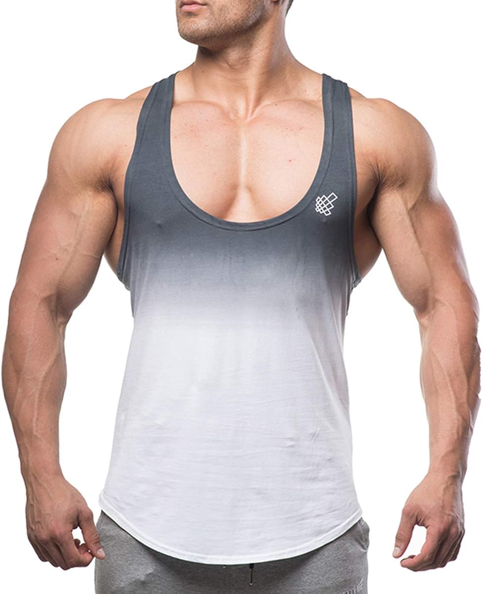 Jed North Men's Bodybuilding Stringer Workout Deep Cut Tank Top