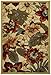 Indoor Doormat Rubber Backed, 30 inch x 18 in, Light Beige Floral, Non Slip, Kitchen Rugs and Mats