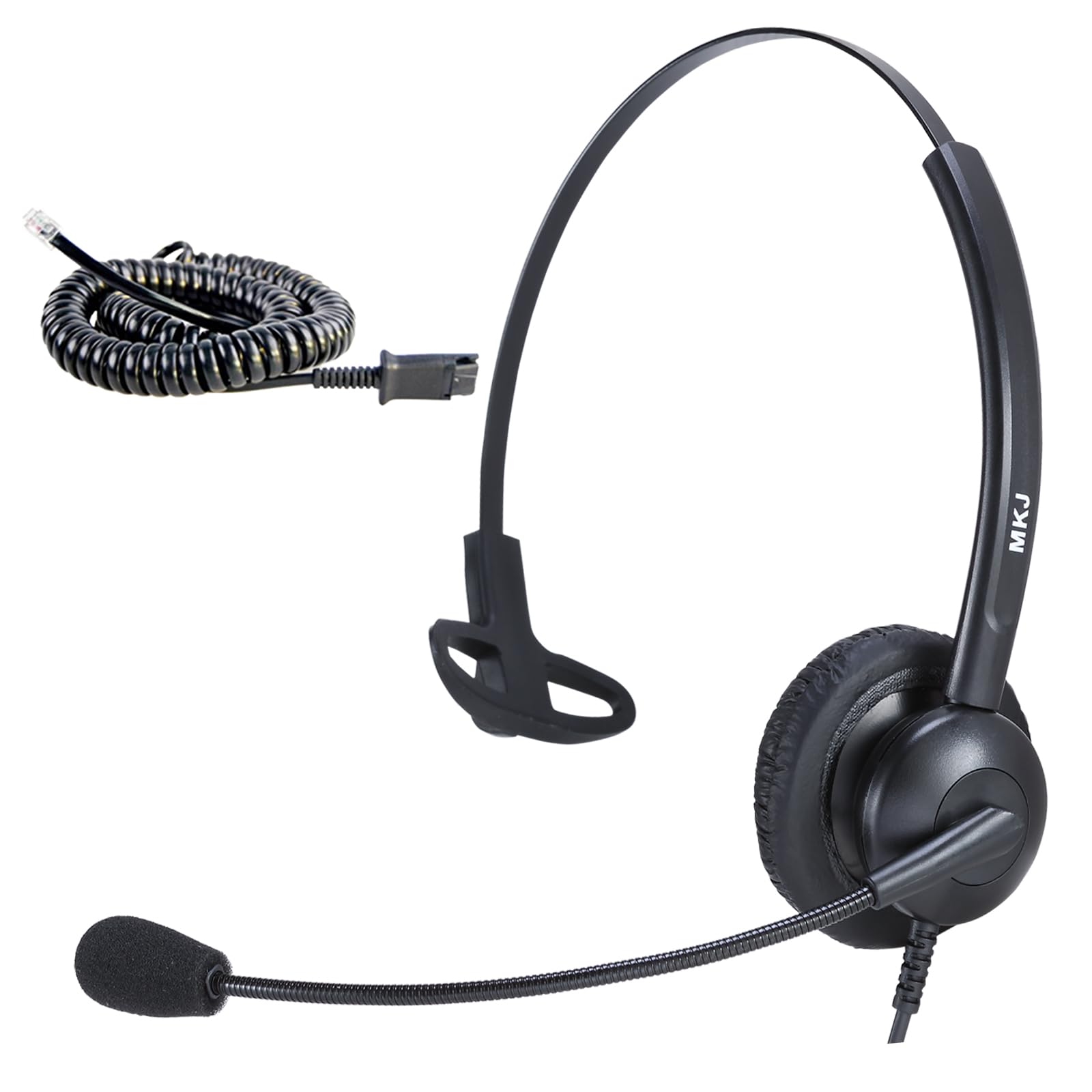 MKJ Cisco Headset with RJ9 Jack, Corded Telephone Headset with Microphone Noise Canceling Wired Call Centre Office Headphone for Cisco CP-7821 7841 7942G 7945G 7961G 7962G 7965G 7975G 8841 8865 9971