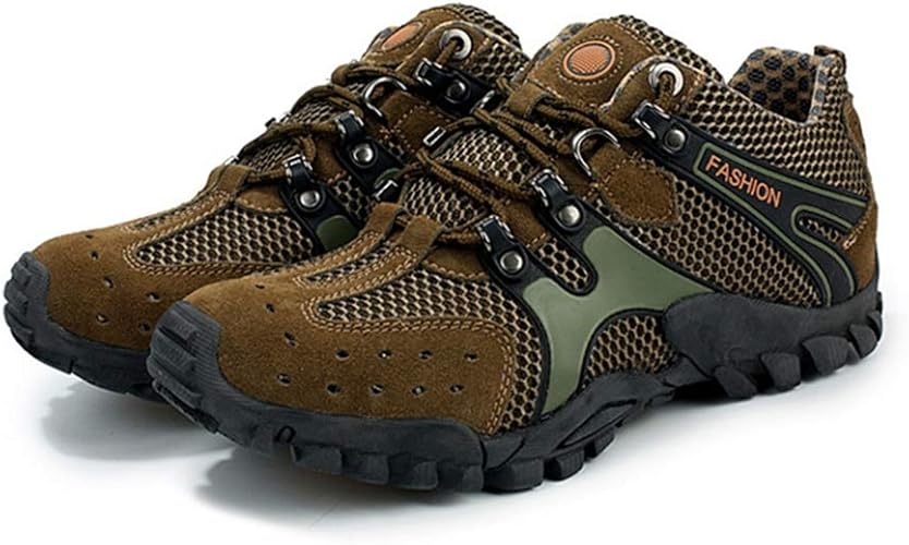Amazon Nji スポーツシューズ スニーカー 登山靴 メンズ メッシュ 滑りにくい スポーツ 通気性 ハイキング エア 抗菌 快適 軽量 衝撃吸収性 クッション性 アウトドア 春夏秋冬 ファッション Nji スポーツ