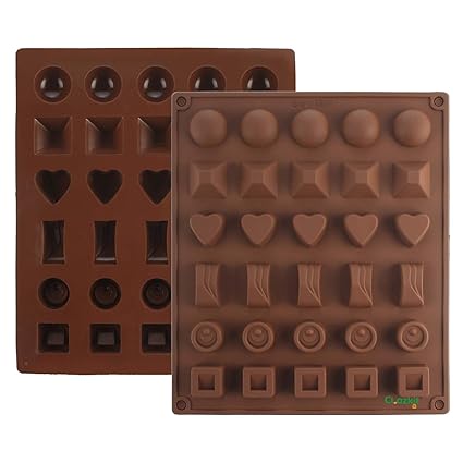 Clazkit Silicone Chocolate Mould, Brown