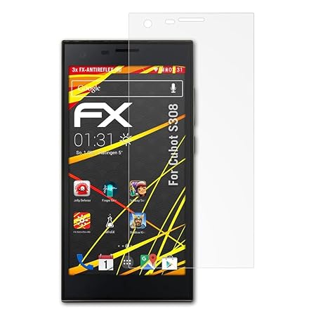 atFolix Schutzfolie kompatibel mit Cubot S308 Displayschutzfolie, HD-Entspiegelung FX Folie (3X)