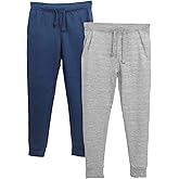 BROOKLYN VERTICAL 2-Pack Boys Fleece Cotton Joggers Pant|Soft Comfortable Cotton,Drawstring Pull,Pockets| Small-XL
