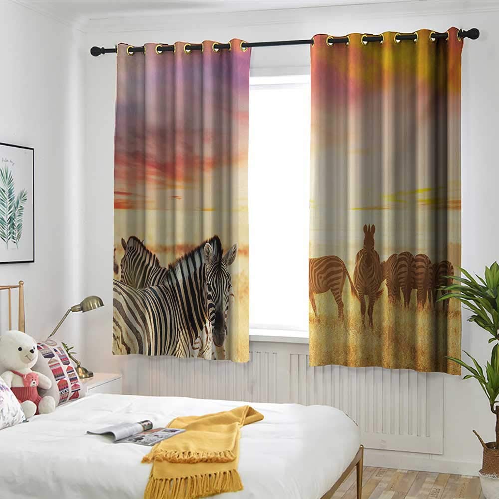 Amazon Com Warm Family Curtain Tiebacks Safari African Zebras At