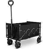 Folding Wagon Cart,Portable Heavy Duty Utility Foldable Garden Wagon Cart for Sports, Shopping, Camping and Outdoor Sport
