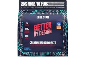 Blue Star Nutraceuticals Creatine Monohydrate Powder - NSF Certified for Sport - Canadian Owned - Certified Free of 280 Banne