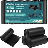 Flintronic Camping Toilet Bags 60 PCS 20L Black Leakproof Waste Bags view 1