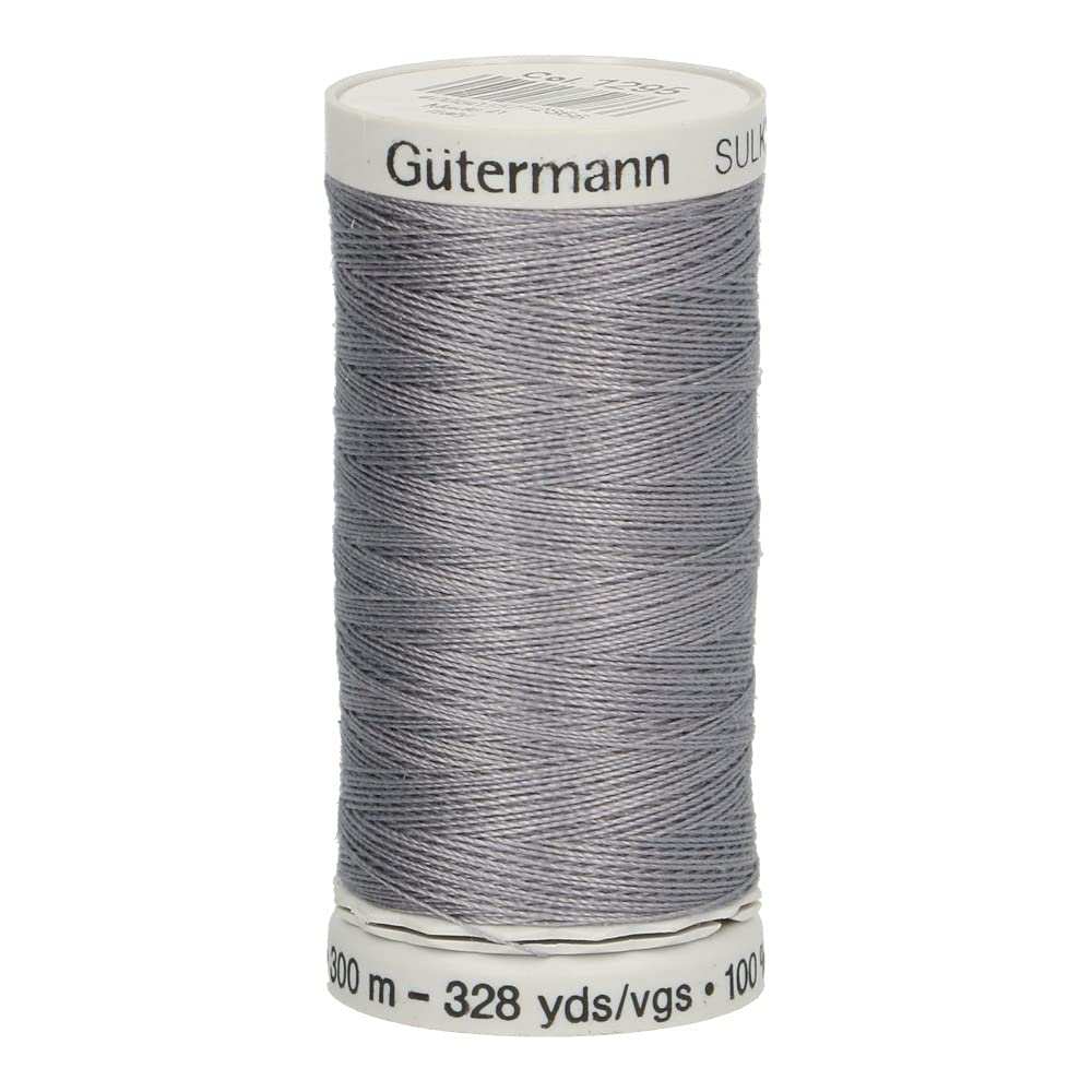 Gütermann G709743-1295 Embroidery Thread, Cotton, 1295 Grey/Blue, 300 m