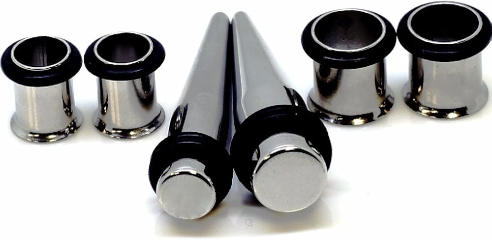 Stretching kit Tapers + Plugs Surgical Steel Single Flared