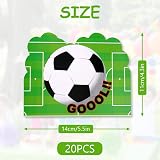 OFFCUP Kids Football Party Invitations - 20 Pack Birthday Cards for Boys Girls view 2
