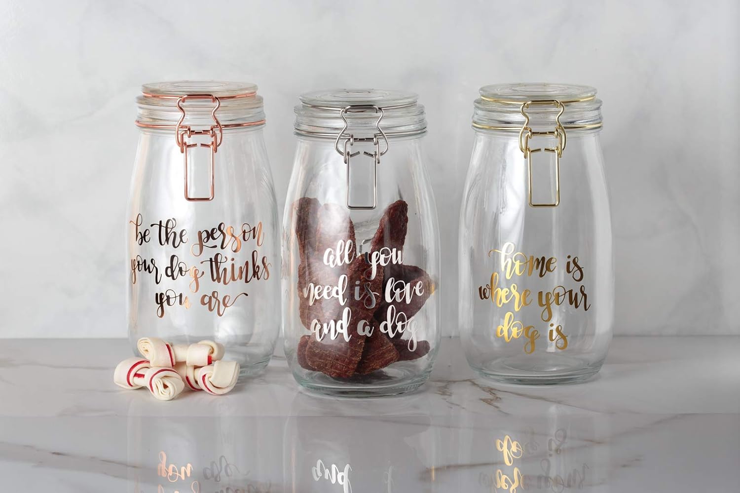 decorative dog treat containers