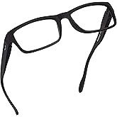 Readerest Blue Light Blocking Reading Glasses - 1.5 x Magnification Strength - Computer Eyeglasses with Thin Reflective Lens, UV Protection, Antiglare - Stylish Glasses for Men and Women - Black