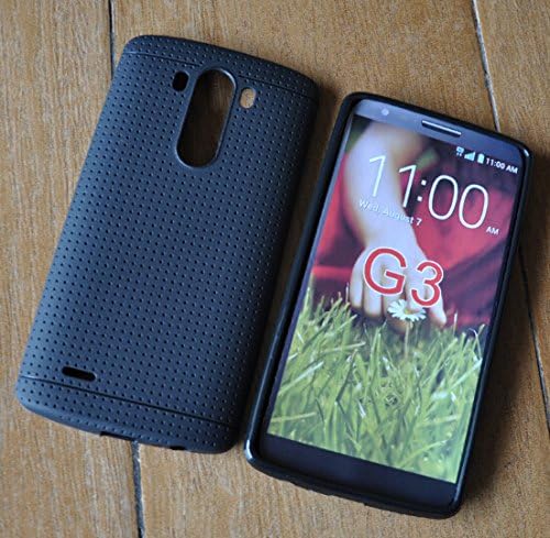 SuperMay™LG G3 case, Premium Grid Dots Gel TPU back cover for LG G3 (black)