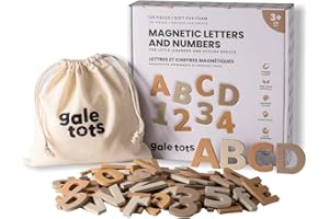 Gale Tots Magnetic Letters and Numbers -135 Pcs Alphabet Magnets in Aesthetic Colors - Alphabet Learning for Toddlers - Fridg