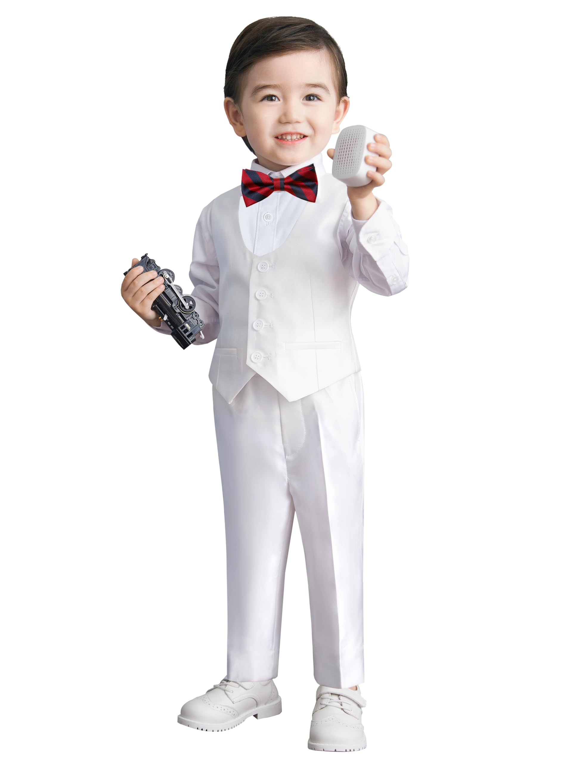 Marvelous World Boys' 5-Piece Formal Vest Suit