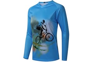YOUALSO Long Sleeve MTB Jersey Women, Dirt Bike Shirt for Mountain Motocross Biking BMX Motorcycle Fishing Off Racing