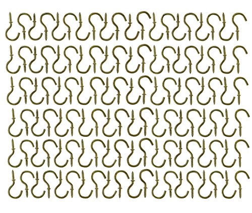 Dorman Brass Plated 7/8 Inch Cup Hooks - 120 Hooks