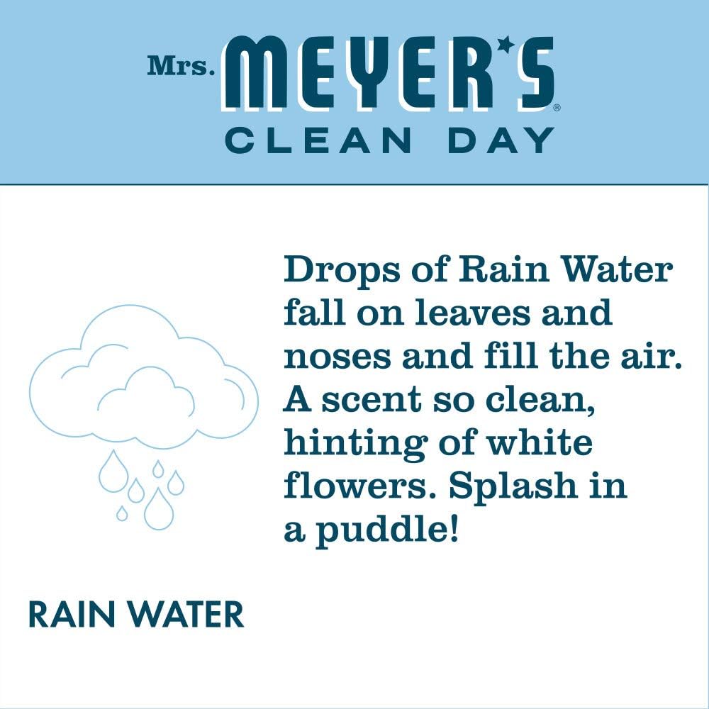 Mrs. Meyer's Clean Day Liquid Hand Soap, Cruelty Free and Biodegradable Formula, Rain Water Scent, 12.5 Oz- Pack of 3: Health & Personal Care