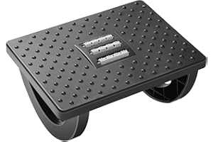 COBETE Rocking Foot Rest Under Desk for Office Use, Comfort Foot Stock for Desk with Massage Function, Ergonomic Adjustable Footrest That Can Improve Sitting Posture and Alleviate Fatigue(Black)