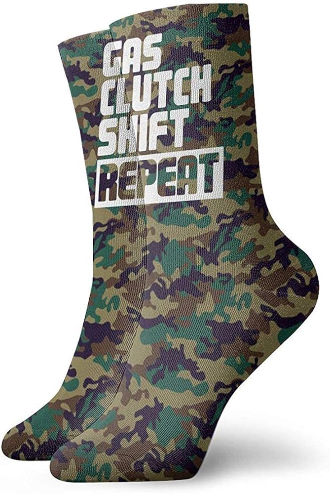Gre Rry Gas Clutch Shift Repeat Unisex Athletic Socks Crew Socks