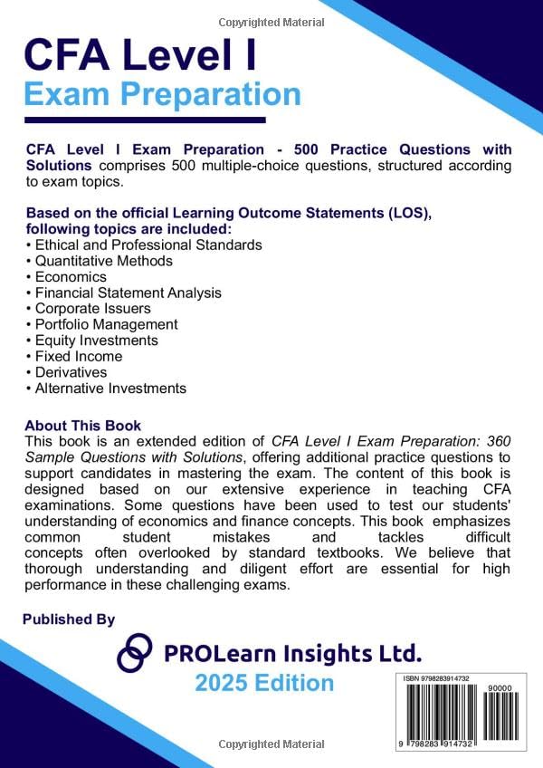 Mua CFA Level I Exam Preparation - 500 Practice Questions with ...