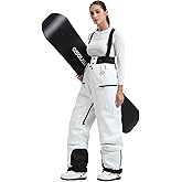 GSOU SNOW Womens Baggy Snowboard Pants Ski Bibs Snow Loose Overalls Waterproof Windproof Insulated Warm